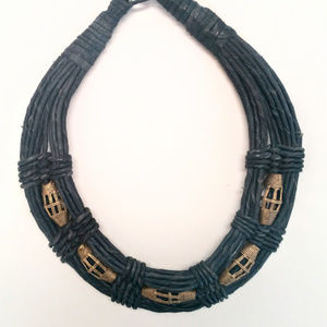 Woven Roots – Ghana Bead Heritage Necklace